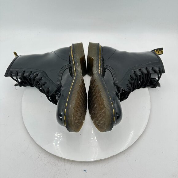Dr. Martens Women Size 6 11821 Black Shiny Patent Leather 8 Hole Combat Boot - Picture 7 of 11